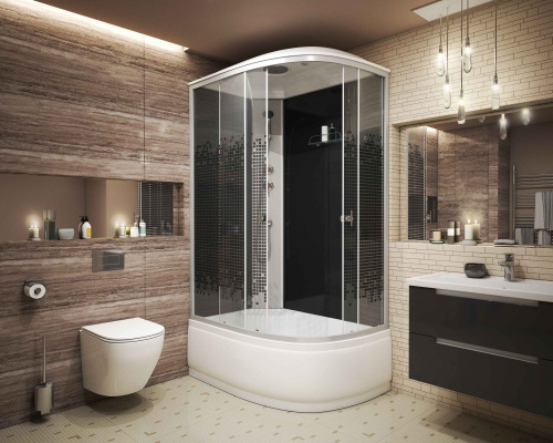 Душевая кабина Niagara Eco 7510L 120х80 асимметричная с крышей ориентация левая - фото 3